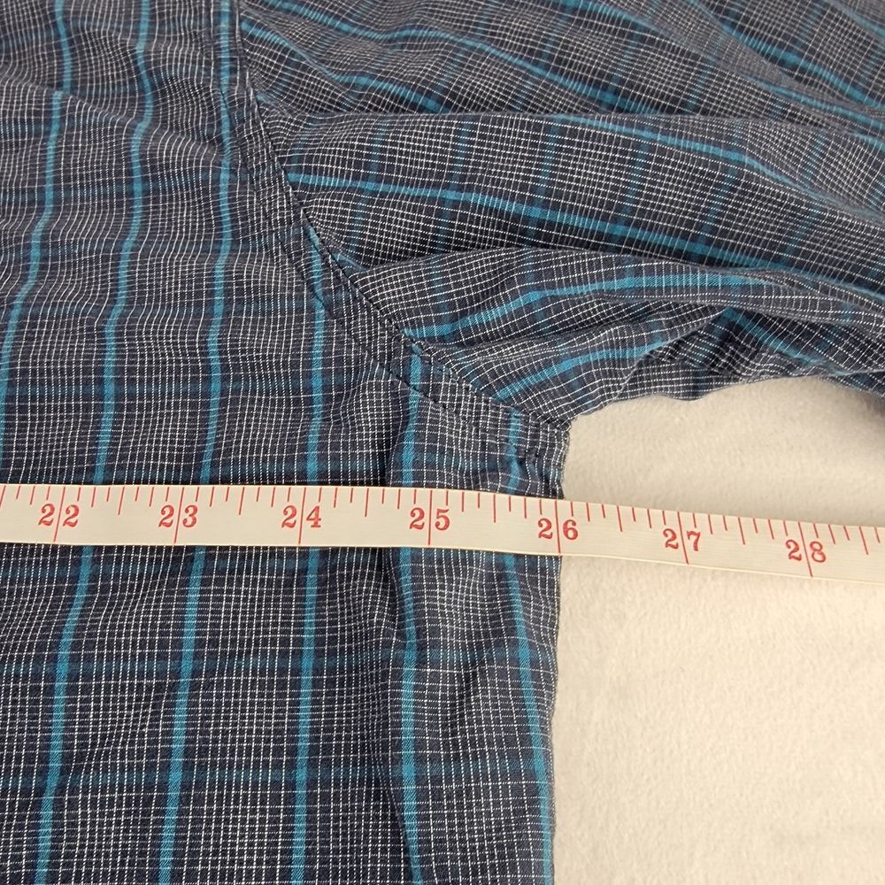 NORTH FACE Long Sleeve Button Up Blue Green Plaid Cotton XXL Casual Classic - Picture 5 of 8